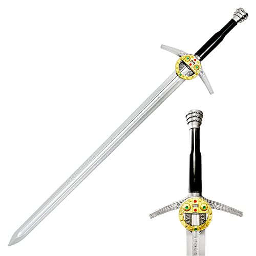 41 Inch Medieval Foam Hunting Long Sword for Cosplay LARP Costume Halloween - style: TV Steel