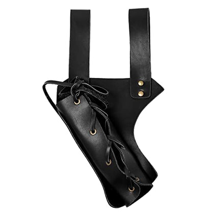 BLESSUME Medieval Knight Belt with Sword Frog Holster Rapier Scabbard Holder 1pc - color: Black 13