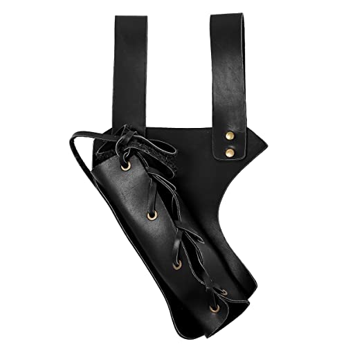 BLESSUME Medieval Knight Belt with Sword Frog Holster Rapier Scabbard Holder 1pc - color: Black 13