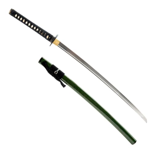 1045 Katana, Hand Forged Full Tang Japanese Sword | Classic Tsuba Series - color: Gold Crane 717H