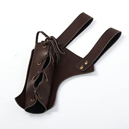 BLESSUME Medieval Knight Belt with Sword Frog Holster Rapier Scabbard Holder 1pc - color: Brown 13