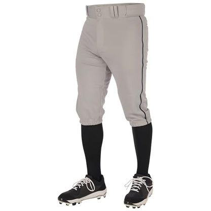 Champro Boys Triple Crown 2.0 Baseball Knickers with Braid - color: Grey, Black, size: Large