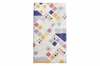 Japanese Gauze Tenugui Towel – 100% Cotton Made in Japan – Quick Dry, Soft & Lightweight Kitchen Tea Towel, Face & Hand Towel for Travel, Gym and Daily Use (1, Chidori Fuji Pattern Beige, Medium) - color: Chidori Fuji Pattern Beige