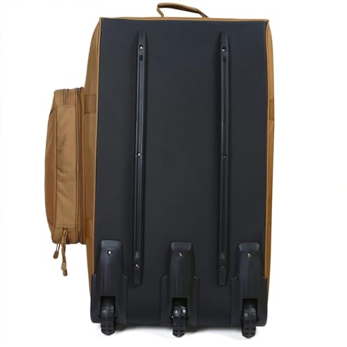 120L Travel Duffle Bag With Wheels Expandable Rolling Travel Bag for Men - color: Tan