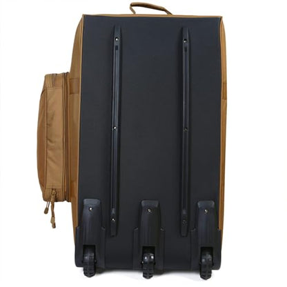 120L Travel Duffle Bag With Wheels Expandable Rolling Travel Bag for Men - color: Tan