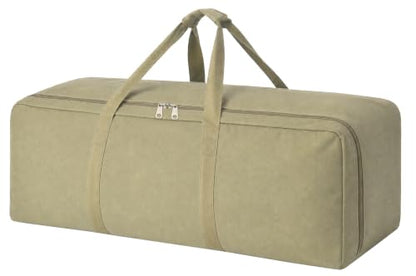 DoYiKe Extra Large Canvas Duffle Bag for Travel Heavy Duty Military Duffel - color: SOArmygreen, size: 100L