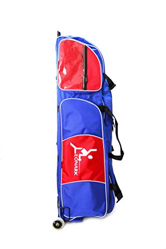 LEONARK Fencing Draw-bar Wheel Bag for Epee Saber and Foil - Hema Sword Bag Trolley Case for Fencing Suit and Mask - color: Oster Blue