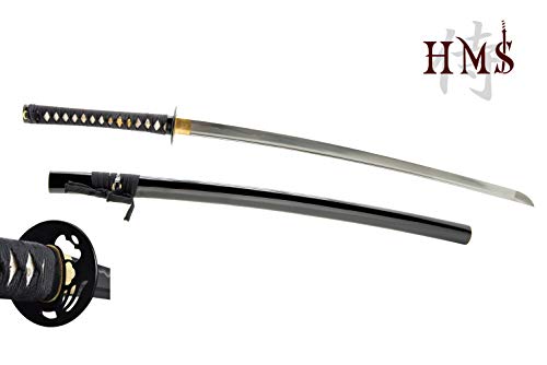 Hand Forged 1060 Carbon Steel Mokko Lobed Katana Full Tang Sword