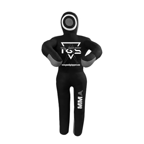 MMA Grappling Dummy Brazilian JIU Jitsu BJJ Punching Bag for Self Defense Wrestling Judo Karate Boxing Throwing Submission Standing Position - UNFILLED - color: Black Grey, size: 5FT / 59"