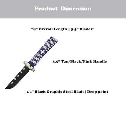 LALAPORT Anime Inspired Pocket Knife Collection | Katana Style Folding Knives | Cosplay, Display, EDC (Kikoku) - color: Kikoku