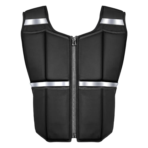 2-45lb Adjustable Weighted Vest Men w/Silicone Weights,Running Rucking Vest - size: 2-35 LBS