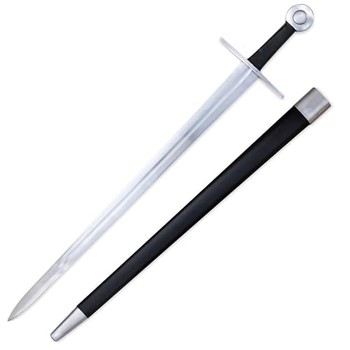 Armory Replicas™ Medieval Hand Forged Knight Sword EN45 Carbon Steel Full Tang with Scabbard - style: Knightly Arming Sword