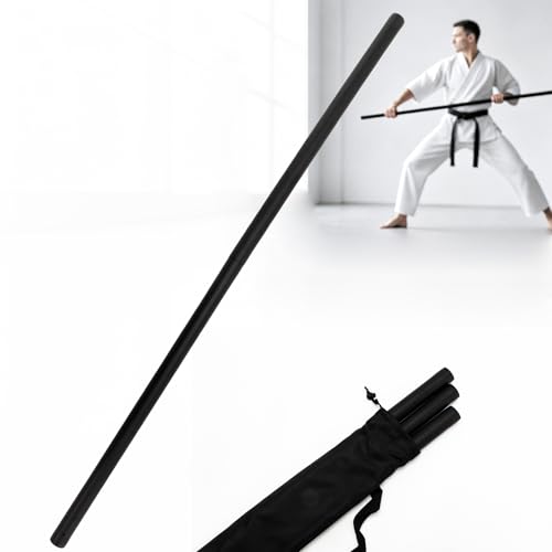 Collapsible Bo Staff 4ft & 6ft Detachable Foam Training Staff – Lightweight with Carry Bag, Safe Non-Slip Thickened Core for Home Practice, Martial Arts Kata Karate Kung Fu for Beginners Kids & Adults