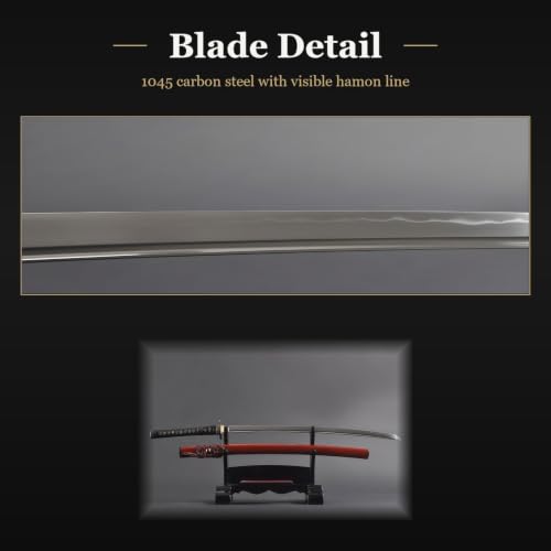 Katana Samurai Sword, 1045 Carbon Steel, Hand Forged, Full Tang - color: Last Samurai