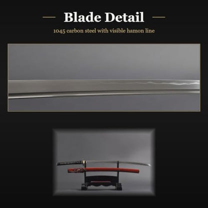Katana Samurai Sword, 1045 Carbon Steel, Hand Forged, Full Tang - color: Last Samurai