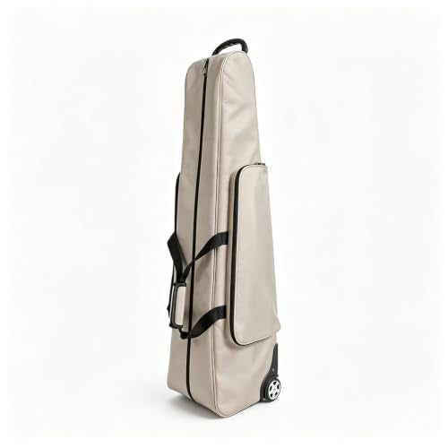 Fencing Bag with Wheels - Draw-bar Rolling Fencing Bag - Fencing Bags with Integrated Plate and Wheels - color: Khaki PRO