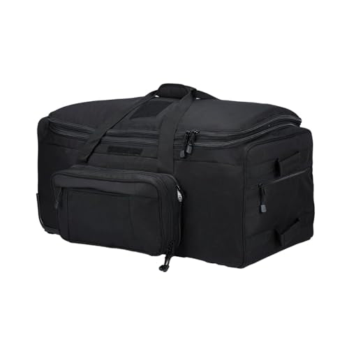 Deployment Bag with Wheels Military Duffle Bag Large Heavy-Duty Bags (Black) - color: Black-1