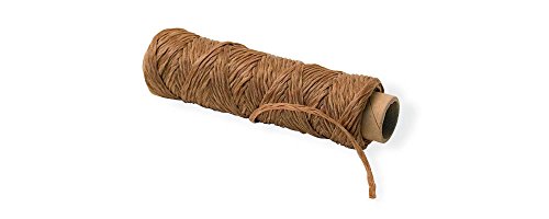 Tandy Leather Braided Artificial Sinew - Strong Polyester Thread for Leather Craft Hand Sewing and Lacing - Flexible Rustic Craft Cord - 5/32 inch x 20 yds, Natural