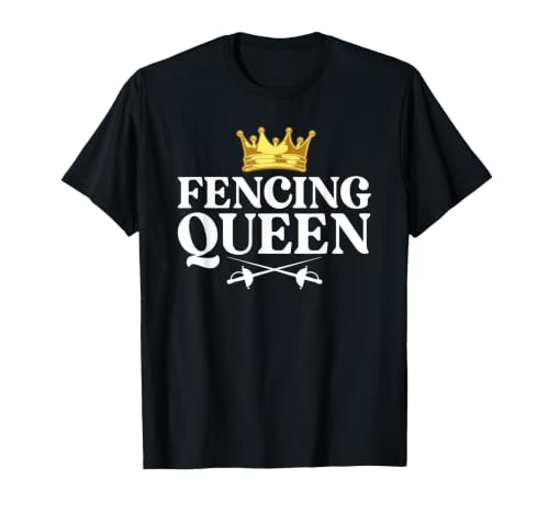 Cool Fencing for Women Girls Fencer Sabre Gear Sword Sports T-Shirt - color: Black, size: 5X-Large