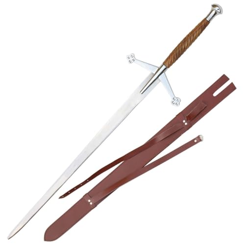 Armory Replicas™ - William Wallace Medieval Swords Collection - Deluxe Claymore Variations with Sheath - Stainless Steel Blade, Leather-Covered Handle - Inspired by Braveheart - style: Scottish Claymore