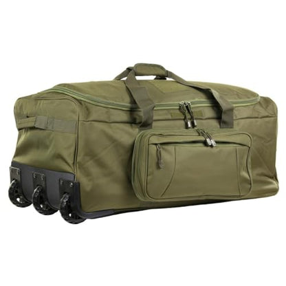 120L Travel Duffle Bag With Wheels Expandable Rolling Travel Bag for Men - color: Green