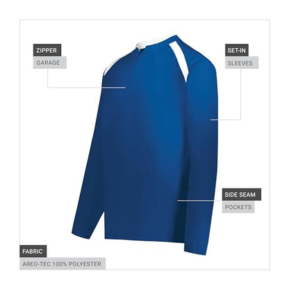 Holloway boys Holloway Boy's Clubhouse Pullover Cage Jacket - color: Royal/White, size: Small
