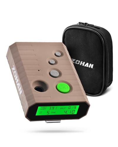 ZOHAN Upgraded Shot Timer for Shooting Competition - Shot Timers for Firearms with Improved Loud Buzzer, RO use, 4 Modes - color: Desert Sand With Case