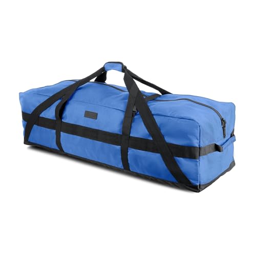 Fitdom 106L 45" Extra Large Heavy Duty Equipment Travel Storage Duffle Bag - color: Blue