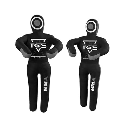 MMA Grappling Dummy Brazilian JIU Jitsu BJJ Punching Bag for Self Defense Wrestling Judo Karate Boxing Throwing Submission Standing Position - UNFILLED - color: Black Grey, size: 5FT / 59"