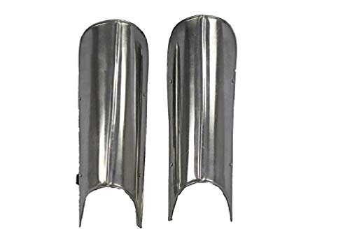 NauticalMart Gothic Medieval Steel Greaves – Knight Leg Armor for Renaissance Fair, LARP & Costume Ideal for Medieval Reenactment, LARP