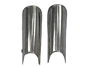 NauticalMart Gothic Medieval Steel Greaves – Knight Leg Armor for Renaissance Fair, LARP & Costume Ideal for Medieval Reenactment, LARP