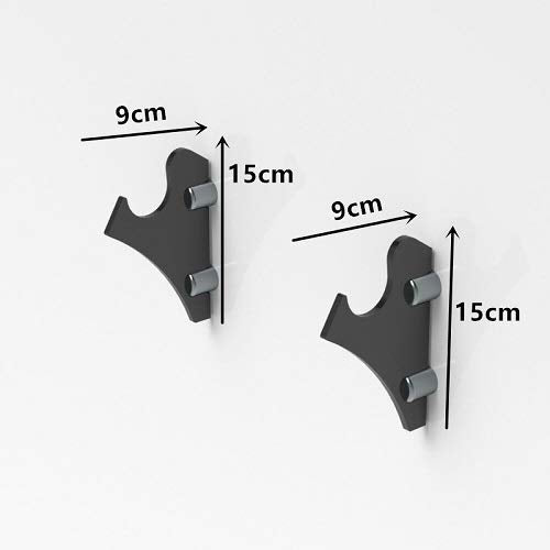 WANLIAN lightsaber rack, wall-mounted lightsaber rack, suitable for swords, 1 pair of lightsaber sabers (Black) - color: black