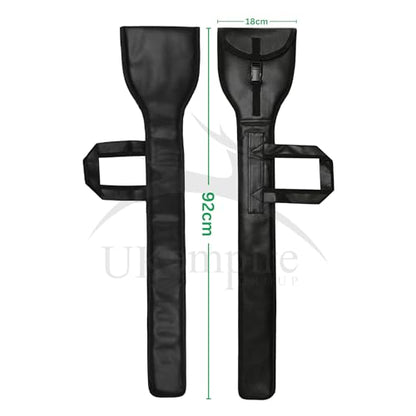 Masonic Knights Templar Sword Carrying Case Black Leather | Soft Padded Storage Bag