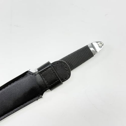 Dragon patterned stainless steel dagger with leather sheath