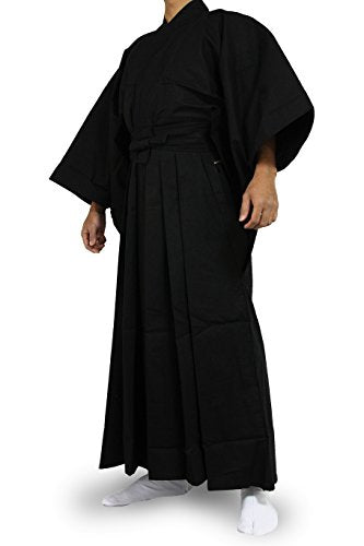 Edoten Japanese Samurai Hakama Uniform - color: Bk-black, size: X-Large
