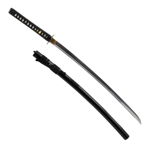 1045 Katana, Hand Forged Full Tang Japanese Sword | Classic Tsuba Series - color: Maple Leaf