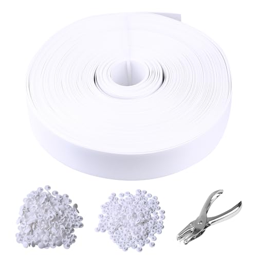 Chain Link Fence Tape,250ft×1.85in, Fence Privacy Strip,One Hole Punch&200 Fasteners，Suitable for Terraces, Patio, Gates, Swimming Pool, White - color: white