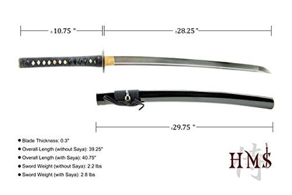 Hand Forged 1045 Carbon Steel Bamboo Leaf Katana Full Tang Sword