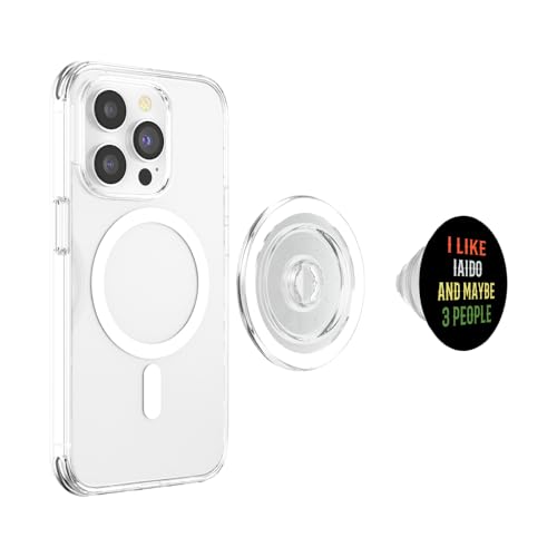 Iaido Instructor / Iaido Student / I Like Iaido And 3 People PopSockets PopGrip for MagSafe - style: Magnetic PopGrip