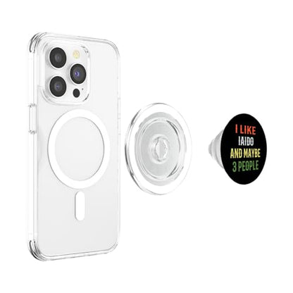 Iaido Instructor / Iaido Student / I Like Iaido And 3 People PopSockets PopGrip for MagSafe - style: Magnetic PopGrip