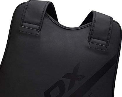 RDX Chest Guard for Boxing, MMA Training -Convex Skin Leather Body Protector for Muay Thai, Martial Arts, Sparring Rib Shield Armour for Kickboxing, Taekwondo & BJJ