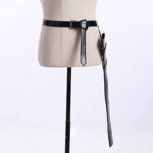BLESSUME Medieval Knight Belt with Sword Frog Holster Rapier Scabbard Holder 1pc - color: Black 7