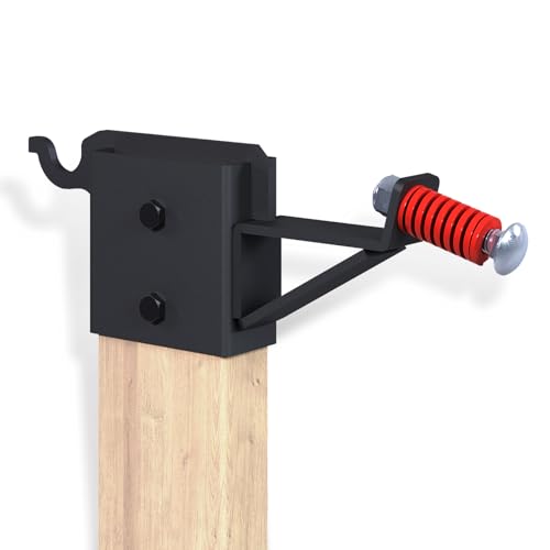 2x4 AR500 Steel Gong Target Hanger and RecoilSpring Combo, T Post Target Mount Bracket for IDPA/IPSC Torso Silhouette Metal Targets