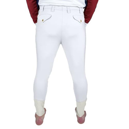 TuffRider Men's Claudio Knee Patch Breeches - color: White, size: 30