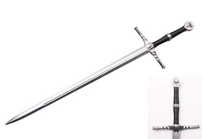 41 inch Medieval Foam Sword - Two Hand Sword for Witcher Hunting - color: Steel