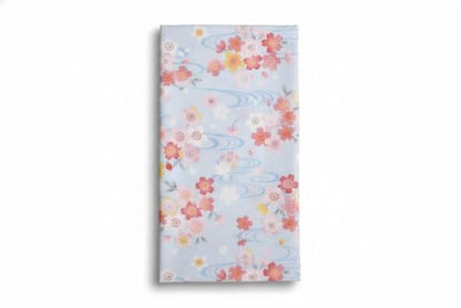Japanese Gauze Tenugui Towel – 100% Cotton Made in Japan – Quick Dry, Soft & Lightweight Kitchen Tea Towel, Face & Hand Towel for Travel (1, Flowing Water Cherry Blossom Pattern Blue, Medium) - color: Flowing Water Cherry Blossom Pattern Blue
