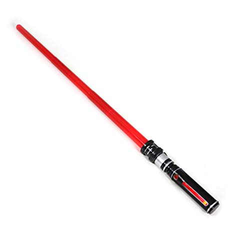 MewduMewdu Light up Saber Toy with Electronic Lights & FX Sound Effect for Kids and Adults, Red LED Light Expandable Saber Toy for Roleplay(Standalone) - style: Standalone