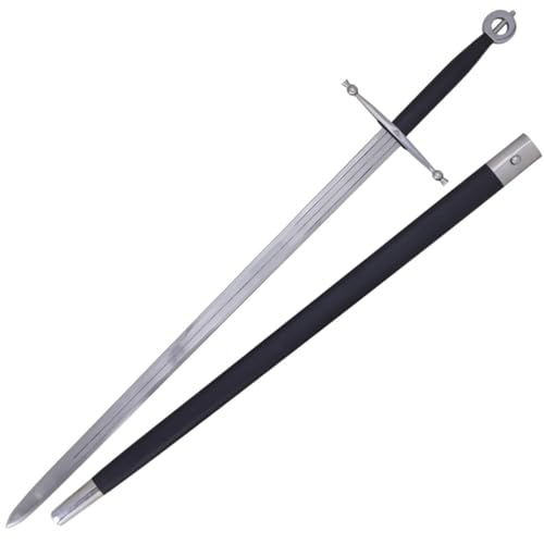 Armory Replicas™ Medieval Hand Forged Knight Sword EN45 Carbon Steel Full Tang with Scabbard - style: Hand-Forged Tempered Sword