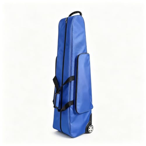 Fencing Bag with Wheels - Draw-bar Rolling Fencing Bag - Fencing Bags with Integrated Plate and Wheels - color: Navy Blue PRO