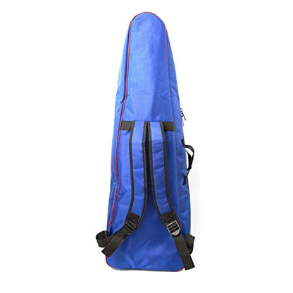 LEONARK Fencing Draw-bar Wheel Bag for Epee Saber and Foil - Hema Sword Bag Trolley Case for Fencing Suit and Mask - color: Blue A